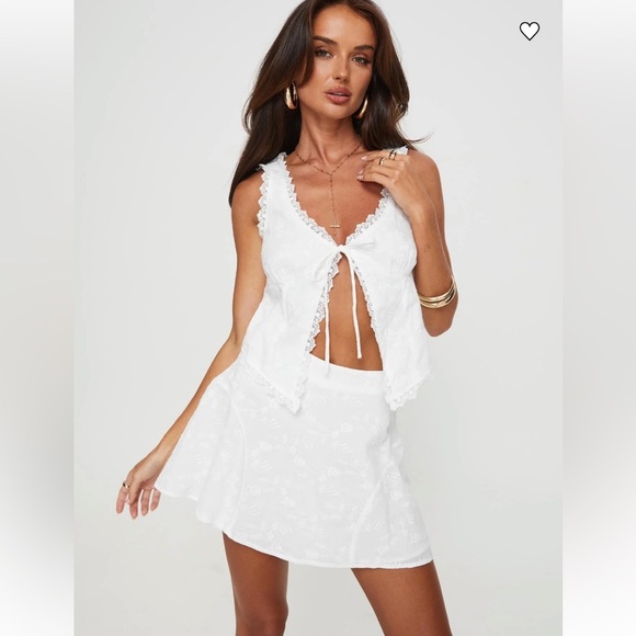 Princess Polly Dresses & Skirts - Princess Polly White Skirt Set